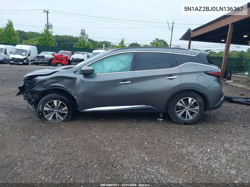5N1AZ2BJ0LN136367 2020 Nissan Murano Sv Fwd