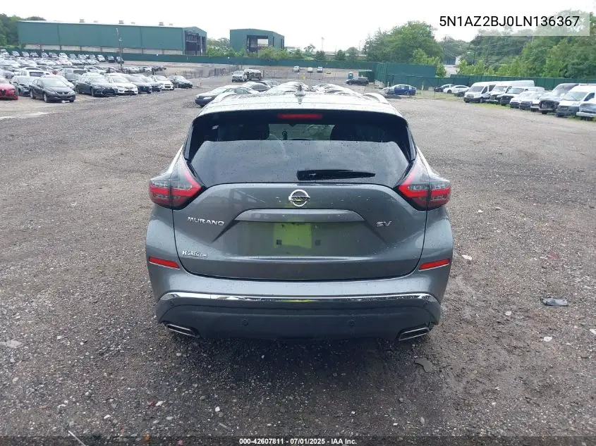 5N1AZ2BJ0LN136367 2020 Nissan Murano Sv Fwd