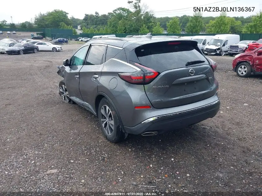 5N1AZ2BJ0LN136367 2020 Nissan Murano Sv Fwd