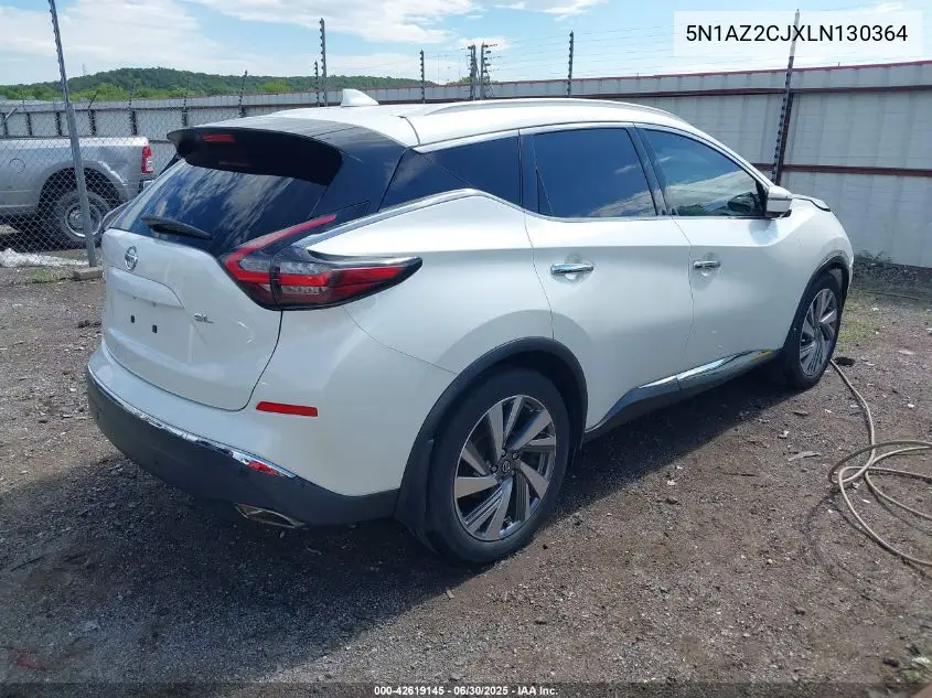 2020 Nissan Murano Sl Fwd VIN: 5N1AZ2CJXLN130364 Lot: 42619145
