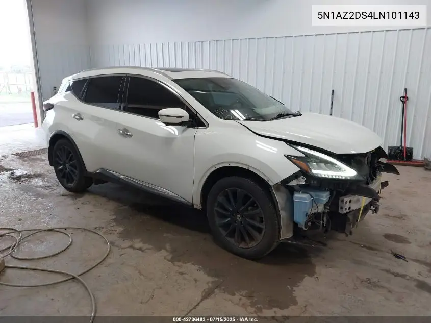 2020 Nissan Murano Platinum Intelligent Awd VIN: 5N1AZ2DS4LN101143 Lot: 42736483