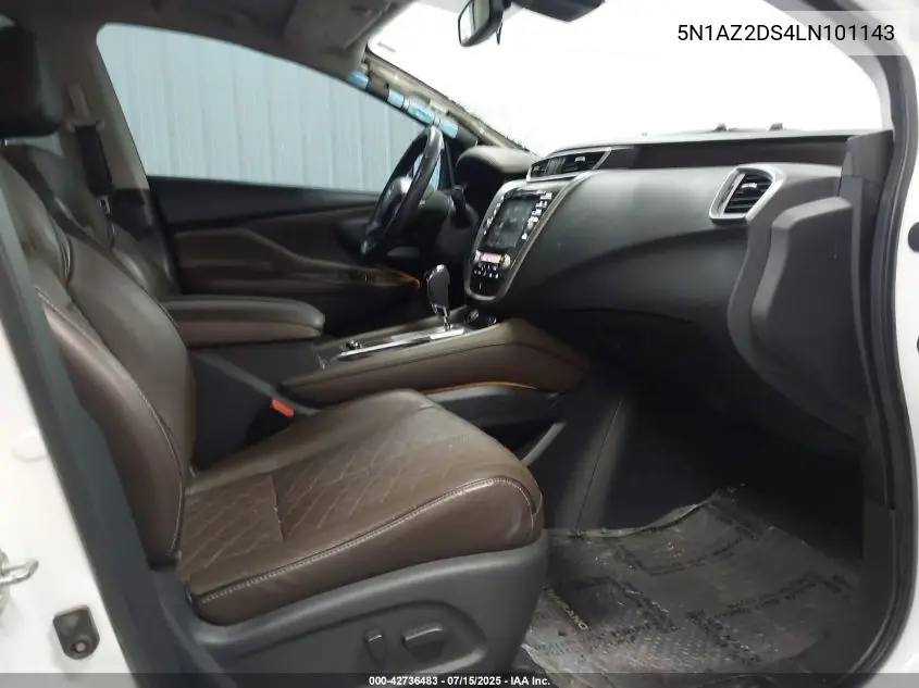 2020 Nissan Murano Platinum Intelligent Awd VIN: 5N1AZ2DS4LN101143 Lot: 42736483