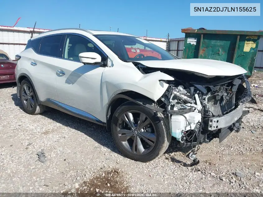 2020 Nissan Murano Platinum Fwd VIN: 5N1AZ2DJ7LN155625 Lot: 42769272