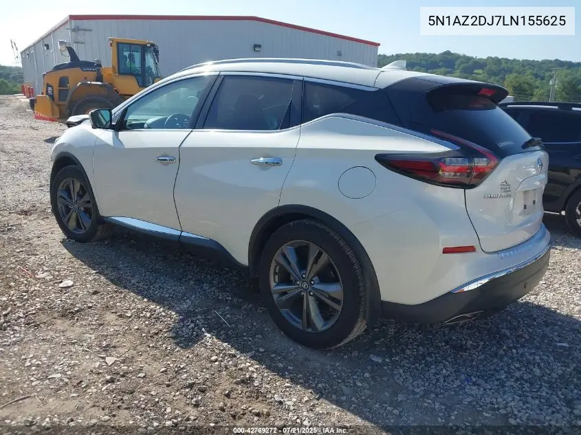 2020 Nissan Murano Platinum Fwd VIN: 5N1AZ2DJ7LN155625 Lot: 42769272