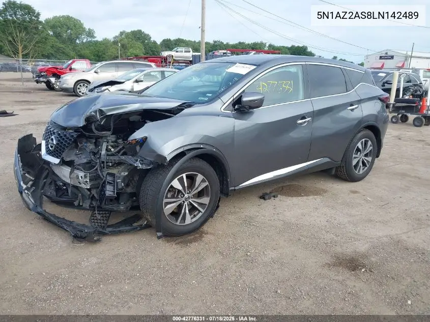 2020 Nissan Murano S Intelligent Awd VIN: 5N1AZ2AS8LN142489 Lot: 42776331