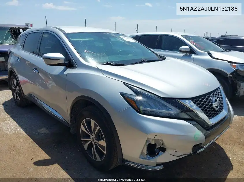 2020 Nissan Murano S Fwd VIN: 5N1AZ2AJ0LN132188 Lot: 42782054