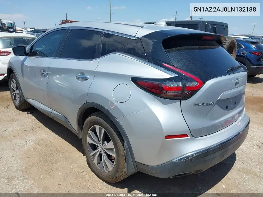 2020 Nissan Murano S Fwd VIN: 5N1AZ2AJ0LN132188 Lot: 42782054