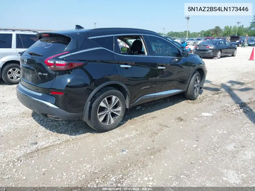 2020 Nissan Murano Sv Intelligent Awd VIN: 5N1AZ2BS4LN173446 Lot: 42793818