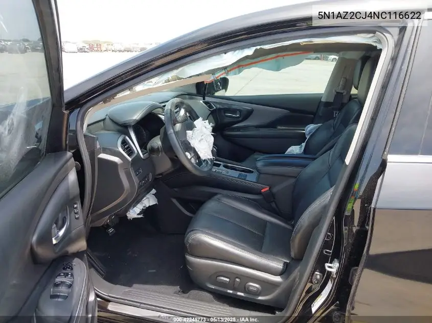 2022 Nissan Murano Sl Fwd VIN: 5N1AZ2CJ4NC116622 Lot: 42245773