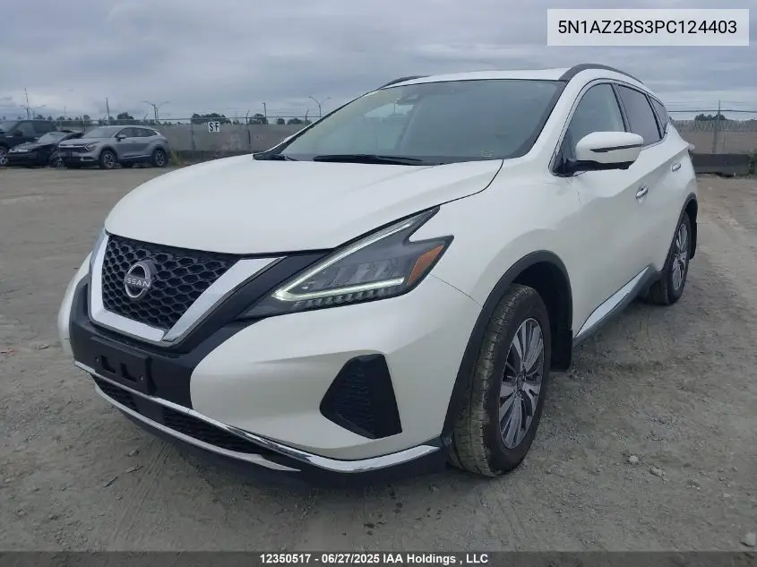 2023 Nissan Murano Sv VIN: 5N1AZ2BS3PC124403 Lot: 12350517
