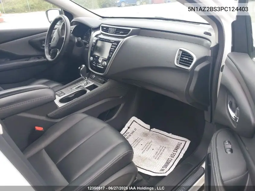 2023 Nissan Murano Sv VIN: 5N1AZ2BS3PC124403 Lot: 12350517