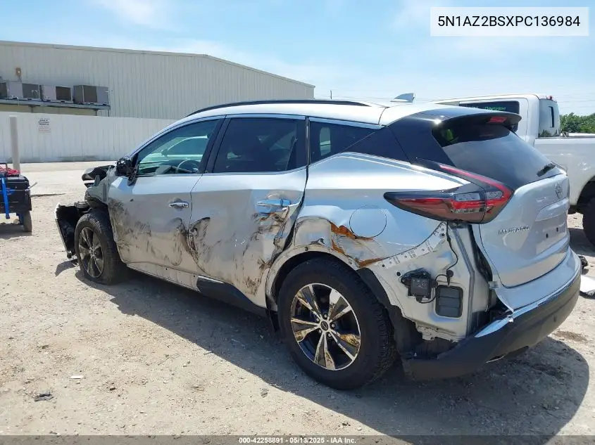 2023 Nissan Murano Sv Intelligent Awd VIN: 5N1AZ2BSXPC136984 Lot: 42258891
