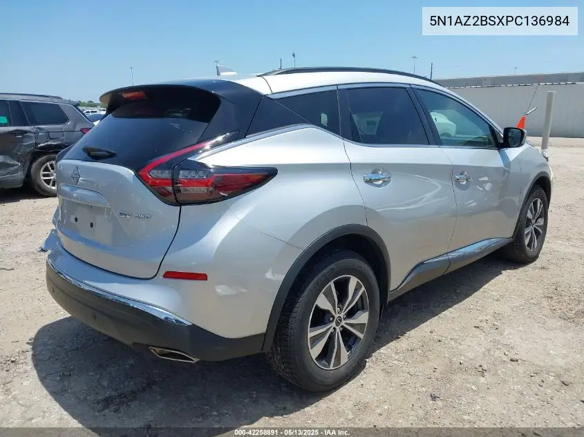 2023 Nissan Murano Sv Intelligent Awd VIN: 5N1AZ2BSXPC136984 Lot: 42258891