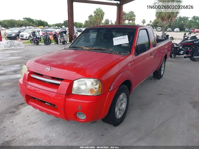 1n6dd26s02c326826 1N6DD26S02C326826 2002 Nissan Frontier Xe