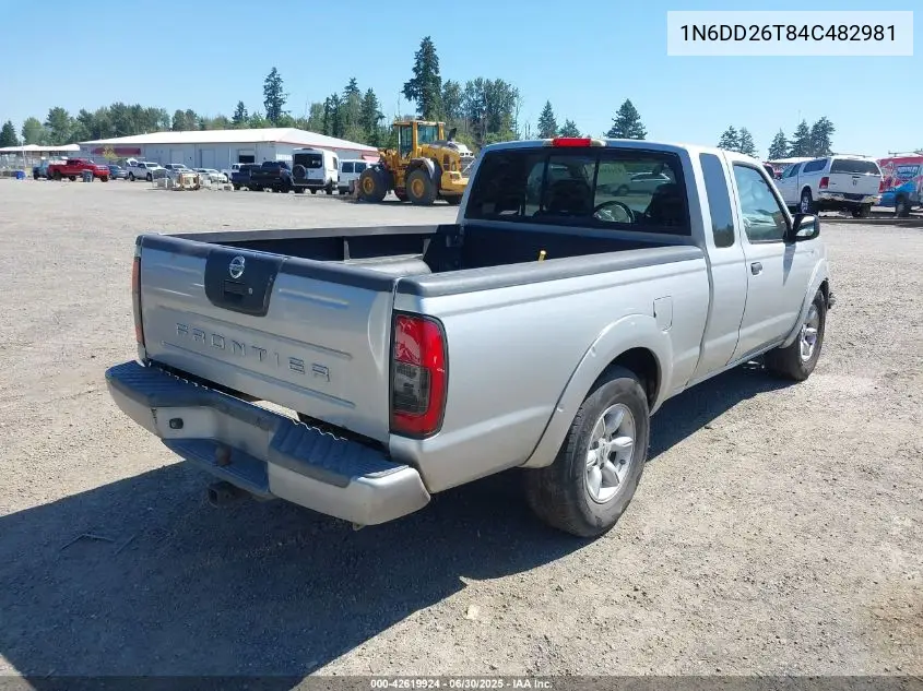 2004 Nissan Frontier VIN: 1N6DD26T84C482981 Lot: 42619924