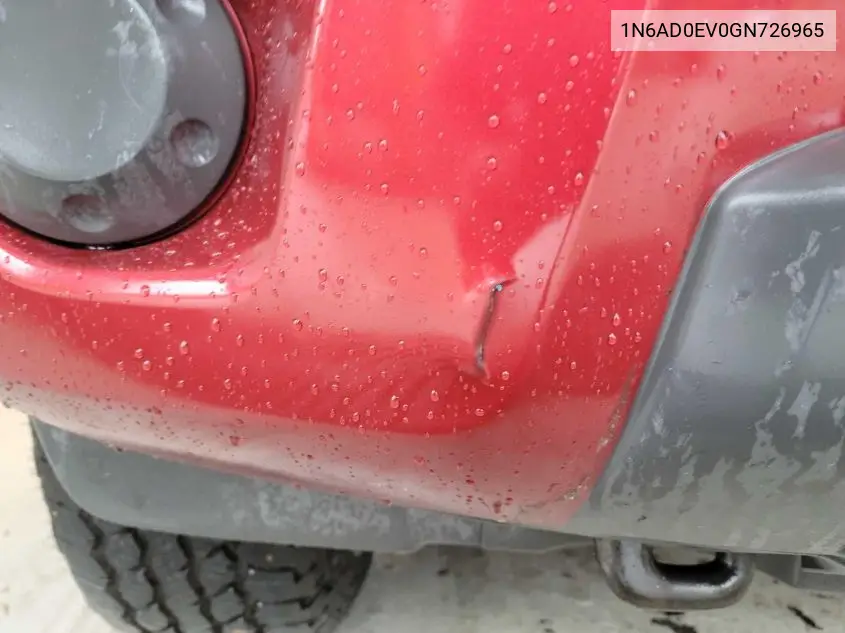 1n6ad0ev0gn726965 1N6AD0EV0GN726965 2016 Nissan Frontier S/Sv/Sl/Pro-4X