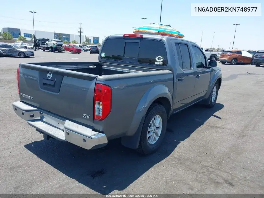 2019 Nissan Frontier Sv VIN: 1N6AD0ER2KN748977 Lot: 42462715