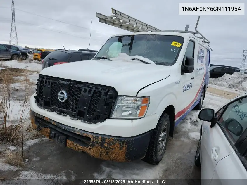 2012 Nissan Nv 2500/3500 VIN: 1N6AF0KY6CN111954 Lot: 12255379