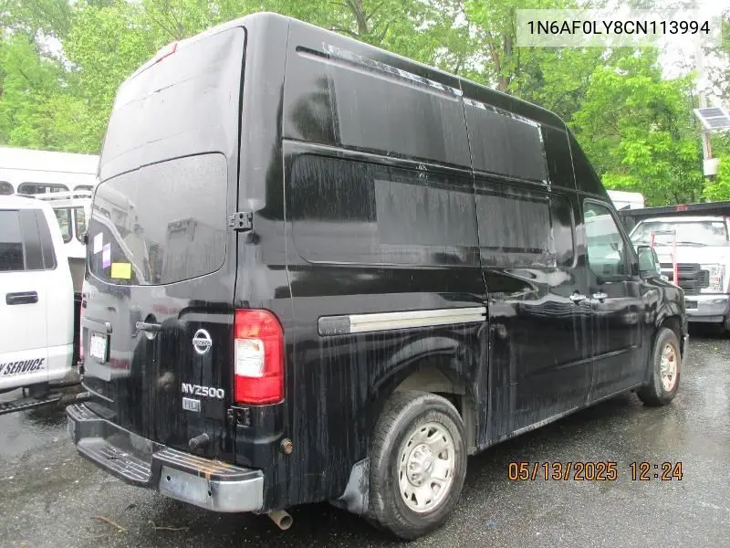 2012 Nissan Nv 2500/3500 VIN: 1N6AF0LY8CN113994 Lot: 42271607