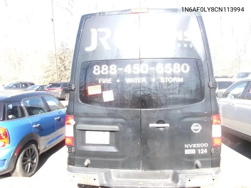 2012 Nissan Nv 2500/3500 VIN: 1N6AF0LY8CN113994 Lot: 42271607
