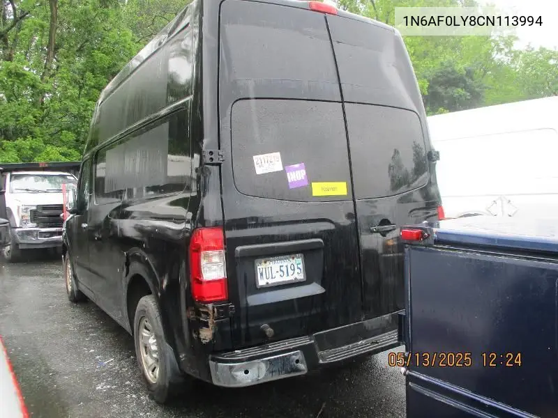 2012 Nissan Nv 2500/3500 VIN: 1N6AF0LY8CN113994 Lot: 42271607