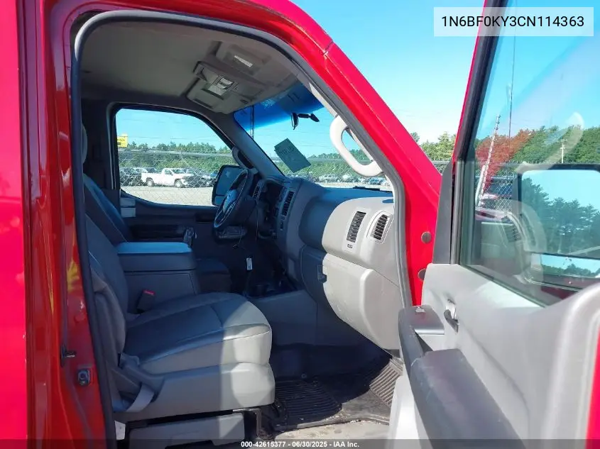 2012 Nissan Nv 1500/2500 VIN: 1N6BF0KY3CN114363 Lot: 42615377