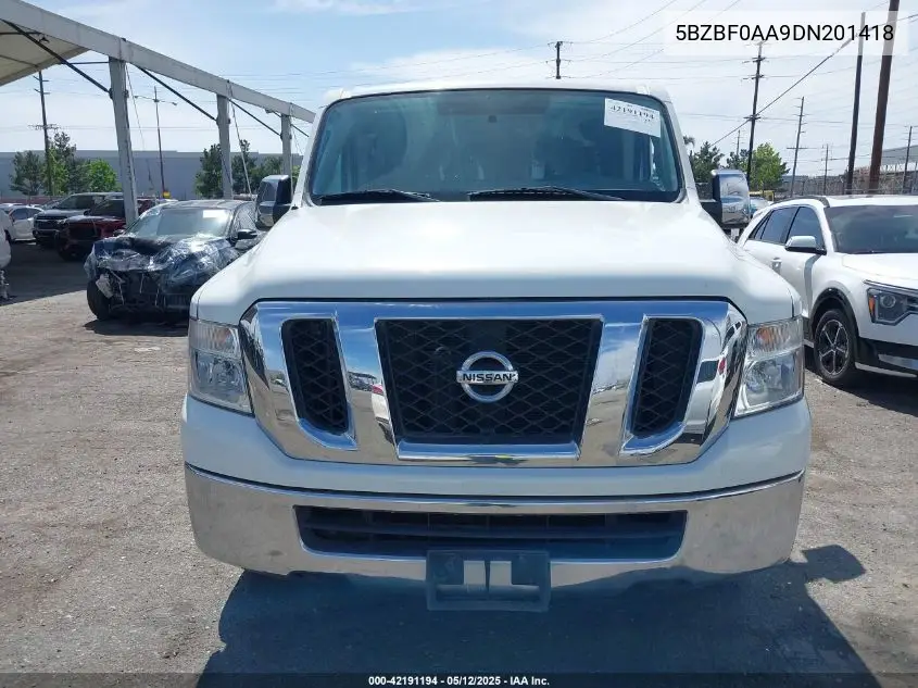 2013 Nissan Nv Passenger Nv3500 Hd Sv V6 VIN: 5BZBF0AA9DN201418 Lot: 42191194