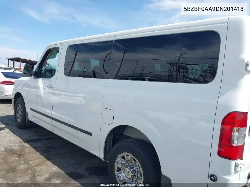 2013 Nissan Nv Passenger Nv3500 Hd Sv V6 VIN: 5BZBF0AA9DN201418 Lot: 42191194