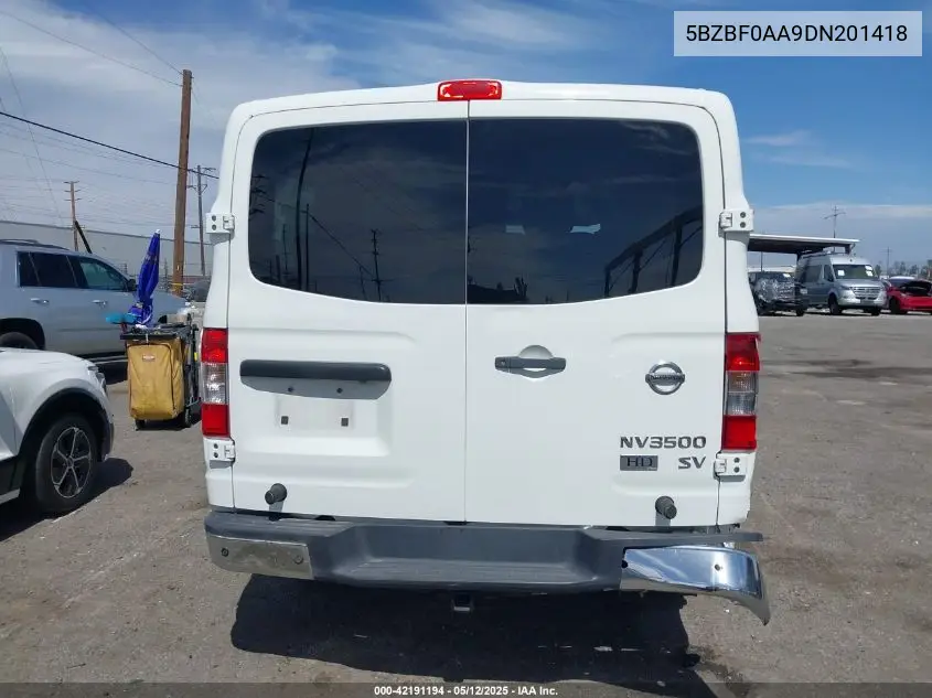 2013 Nissan Nv Passenger Nv3500 Hd Sv V6 VIN: 5BZBF0AA9DN201418 Lot: 42191194