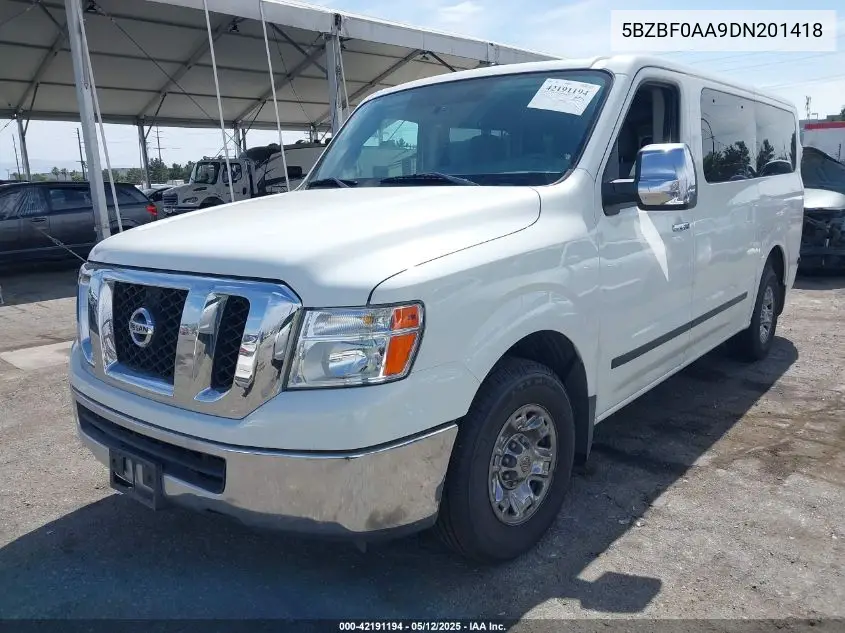 2013 Nissan Nv Passenger Nv3500 Hd Sv V6 VIN: 5BZBF0AA9DN201418 Lot: 42191194