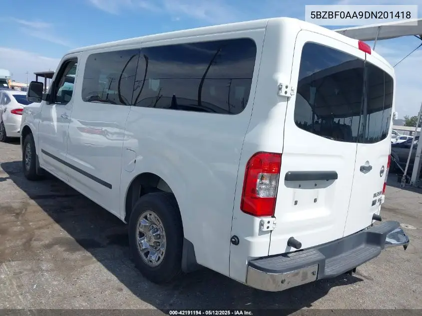 2013 Nissan Nv Passenger Nv3500 Hd Sv V6 VIN: 5BZBF0AA9DN201418 Lot: 42191194