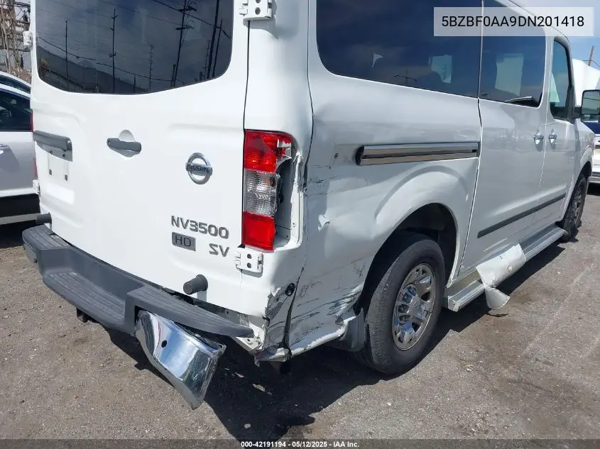 2013 Nissan Nv Passenger Nv3500 Hd Sv V6 VIN: 5BZBF0AA9DN201418 Lot: 42191194
