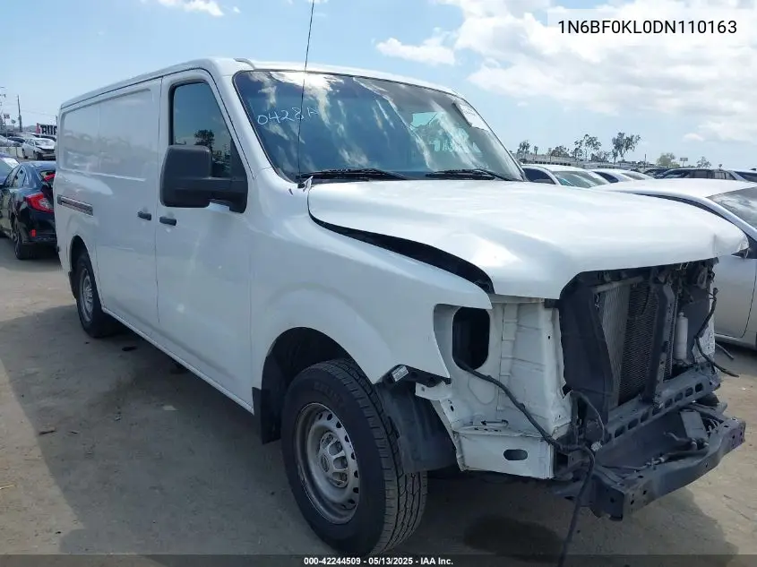 2013 Nissan Nv Cargo Nv1500 S V6 VIN: 1N6BF0KL0DN110163 Lot: 42244509