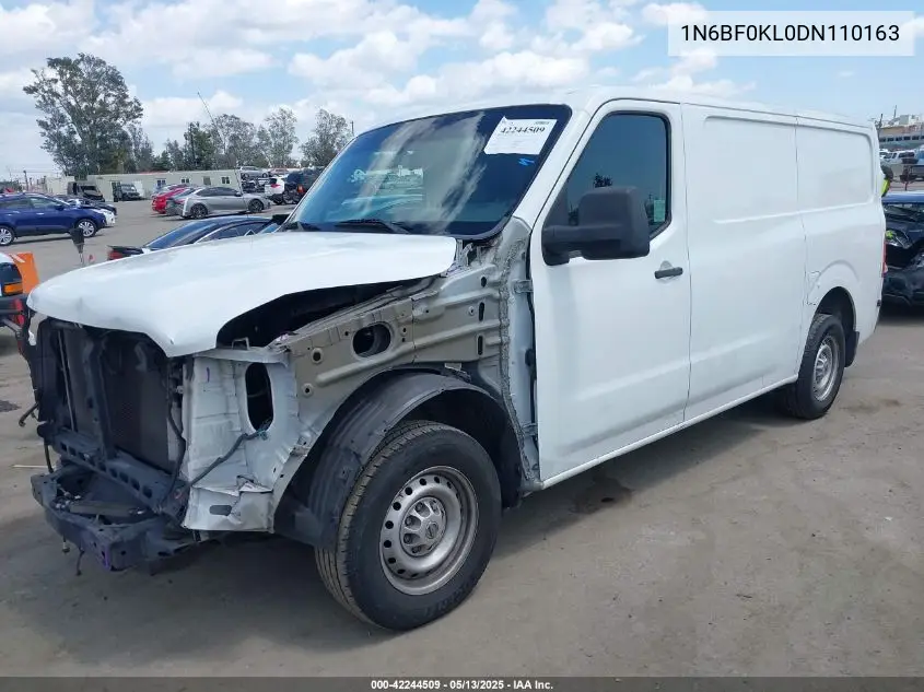 2013 Nissan Nv Cargo Nv1500 S V6 VIN: 1N6BF0KL0DN110163 Lot: 42244509