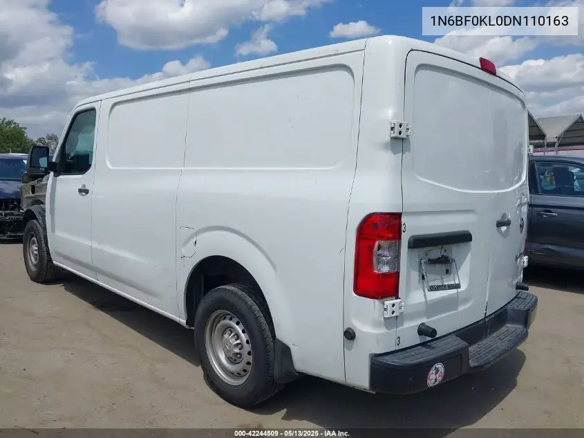 2013 Nissan Nv Cargo Nv1500 S V6 VIN: 1N6BF0KL0DN110163 Lot: 42244509