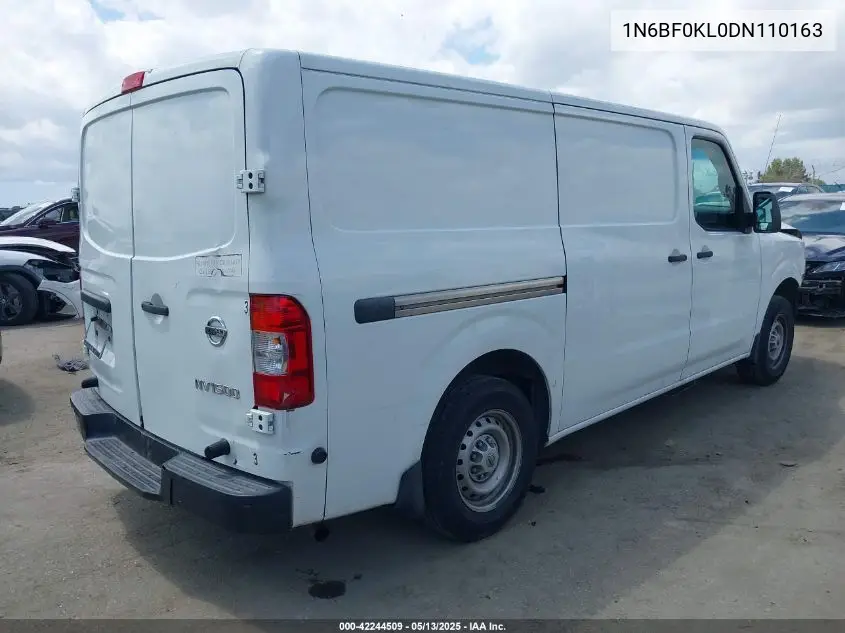 2013 Nissan Nv Cargo Nv1500 S V6 VIN: 1N6BF0KL0DN110163 Lot: 42244509