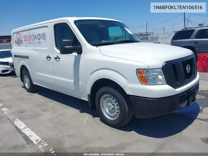 2014 Nissan Nv Cargo Nv1500 S V6 VIN: 1N6BF0KL7EN106516 Lot: 42640228