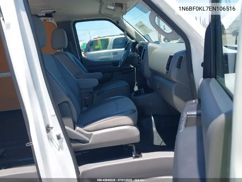 2014 Nissan Nv Cargo Nv1500 S V6 VIN: 1N6BF0KL7EN106516 Lot: 42640228
