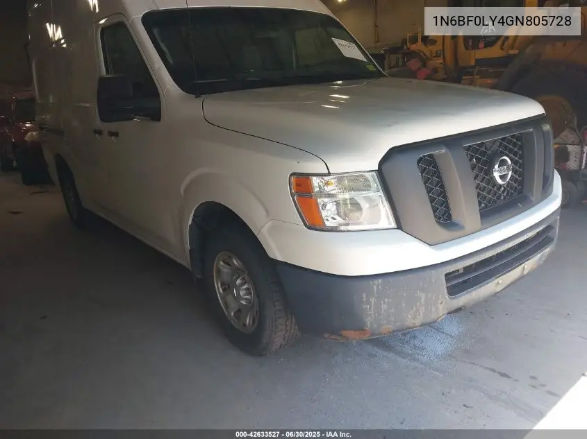 2016 Nissan Nv Cargo Nv2500 Hd Sv V6 VIN: 1N6BF0LY4GN805728 Lot: 42633527
