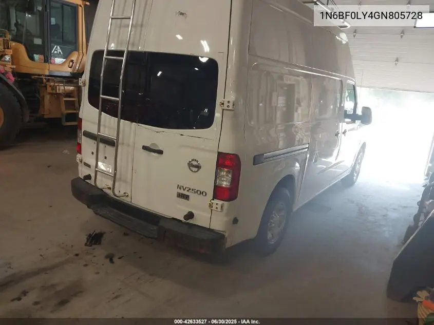 2016 Nissan Nv Cargo Nv2500 Hd Sv V6 VIN: 1N6BF0LY4GN805728 Lot: 42633527