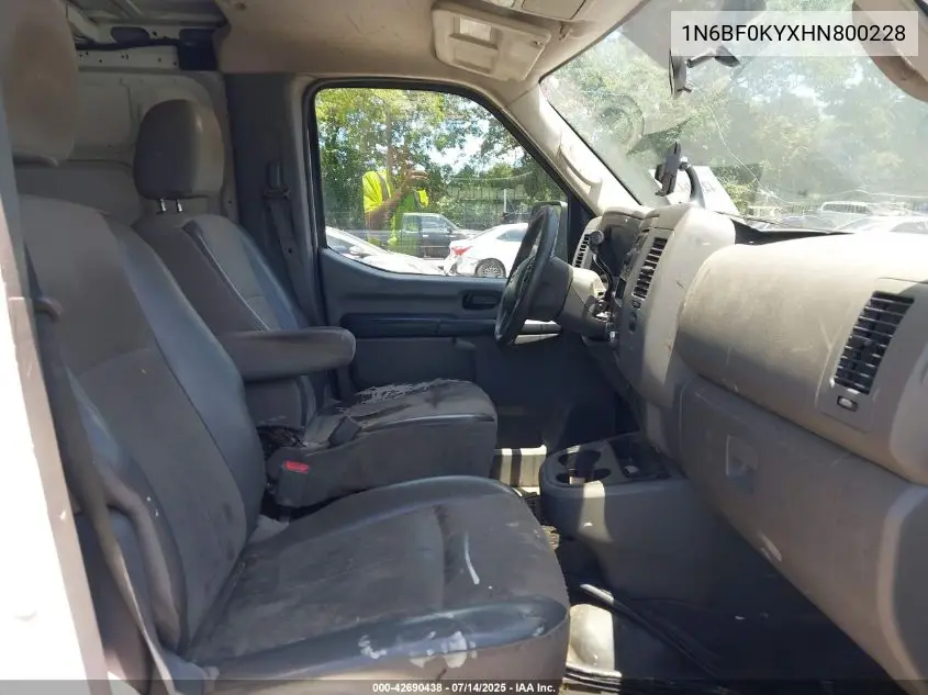 2017 Nissan Nv Cargo Nv2500 Hd S V6 VIN: 1N6BF0KYXHN800228 Lot: 42690438