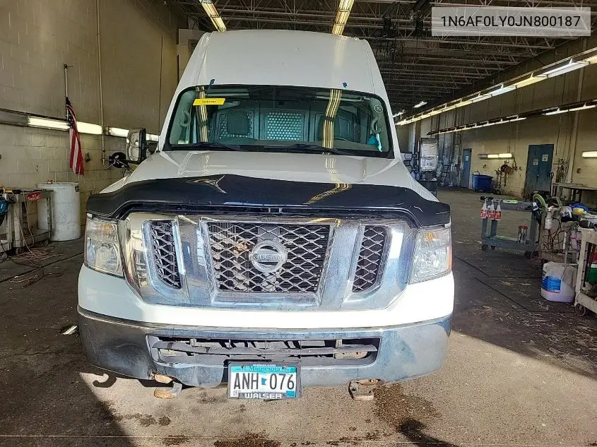 2018 Nissan Nv 2500 S/Sv/2500 Sl/S/Sv/Sl VIN: 1N6AF0LY0JN800187 Lot: 42616058
