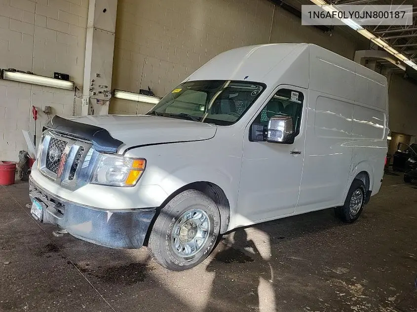 2018 Nissan Nv 2500 S/Sv/2500 Sl/S/Sv/Sl VIN: 1N6AF0LY0JN800187 Lot: 42616058