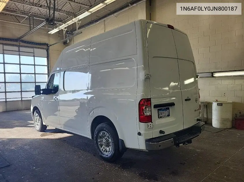 2018 Nissan Nv 2500 S/Sv/2500 Sl/S/Sv/Sl VIN: 1N6AF0LY0JN800187 Lot: 42616058