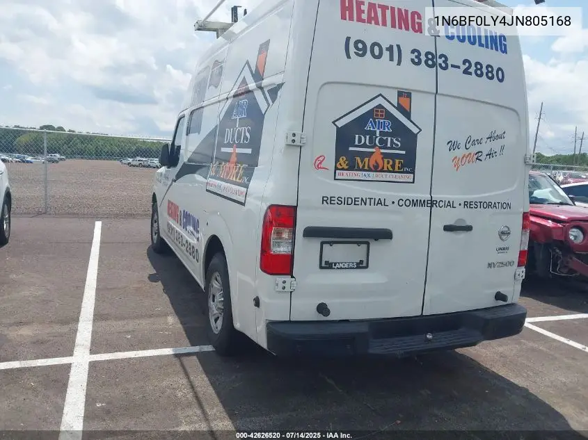 2018 Nissan Nv Cargo Nv2500 Hd Sv V6 VIN: 1N6BF0LY4JN805168 Lot: 42626520