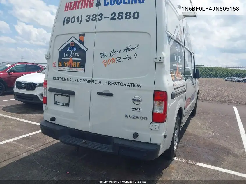 2018 Nissan Nv Cargo Nv2500 Hd Sv V6 VIN: 1N6BF0LY4JN805168 Lot: 42626520
