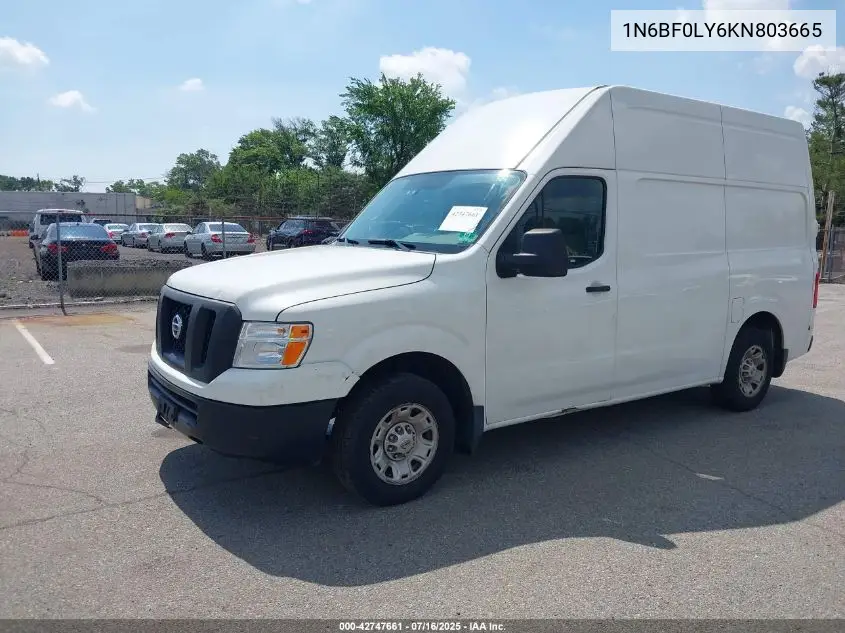 2019 Nissan Nv Cargo Nv2500 Hd Sv V6 VIN: 1N6BF0LY6KN803665 Lot: 42747661