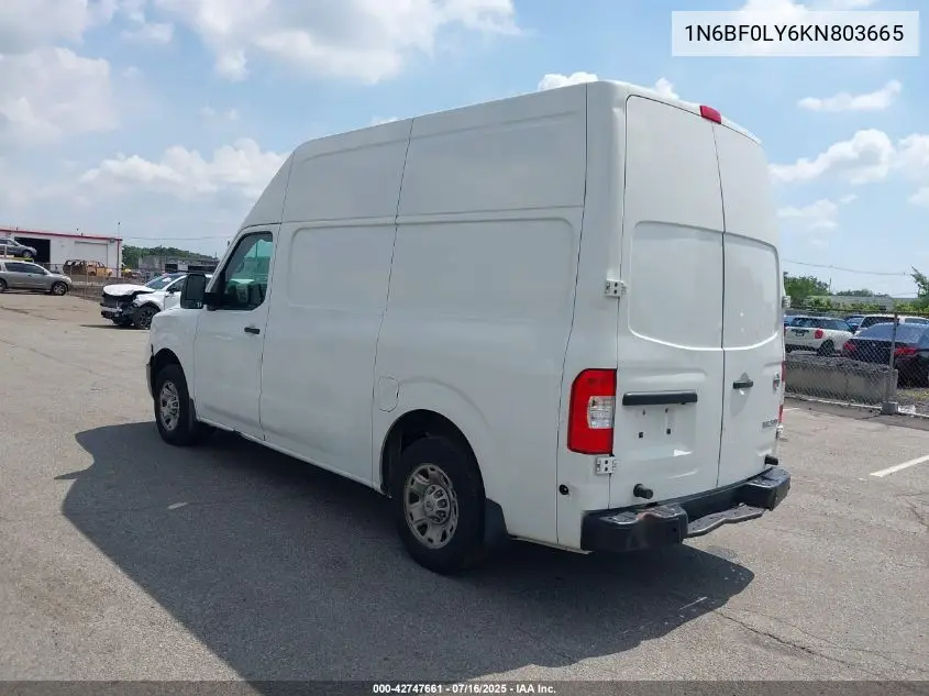 2019 Nissan Nv Cargo Nv2500 Hd Sv V6 VIN: 1N6BF0LY6KN803665 Lot: 42747661