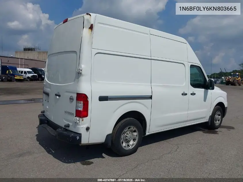 2019 Nissan Nv Cargo Nv2500 Hd Sv V6 VIN: 1N6BF0LY6KN803665 Lot: 42747661