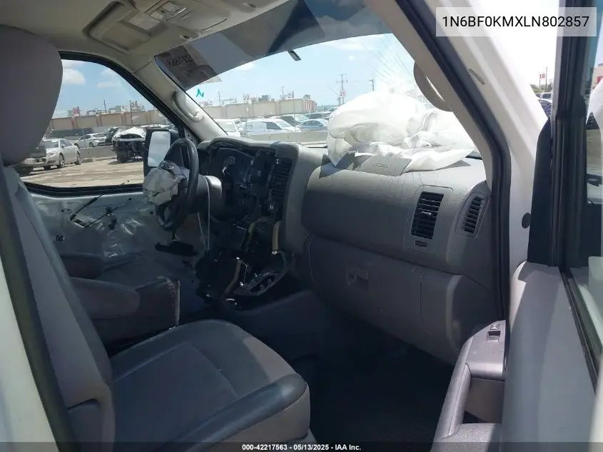 2020 Nissan Nv Cargo Nv1500 S Standard Roof V6 VIN: 1N6BF0KMXLN802857 Lot: 42217563